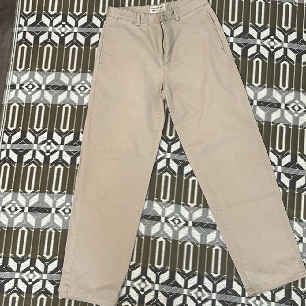 Mens Khaki Flat Front Pants by Old Navy